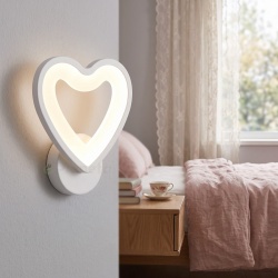 Applique Led Da Parete CUORE E28-F Bianco Freddo Caldo decoro cameretta arredamento casa