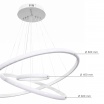 Lampadario sospeso led 100w 3 cerchi pendente cerchio rotondo con anelli bianco design moderno per camera salotto