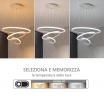 Lampadario sospeso led 100w 3 cerchi pendente cerchio rotondo con anelli bianco design moderno per camera salotto