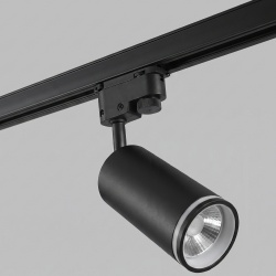 Faretto faro proiettore led per binario monofase con attacco GU10 orientabile nero