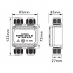 Scatola di giunzione impermeabile IP68 connettore stagno a 4 vie con morsettiera da esterno per cavi elettrici da giardino