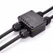 Scatola di giunzione impermeabile IP68 connettore stagno a 4 vie con morsettiera da esterno per cavi elettrici da giardino