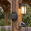 Scatola di giunzione impermeabile IP68 connettore stagno a 4 vie con morsettiera da esterno per cavi elettrici da giardino