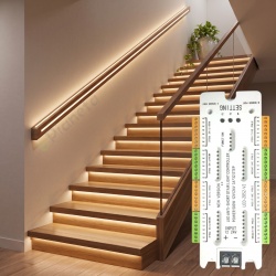 Centralina luci scale con sensore di movimento controller automatico 32 Canali a Cascata per strisce LED 4 Velocità DC 12V-24V
