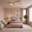 Plafoniera LED da soffitto moderna 100W lampadario ad anelli ovali Bianco lampada luminosa per soggiorno camera da Letto