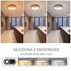 Plafoniera LED da soffitto moderna 30W con telecomando lampadario rotondo marrone lampada luce per soggiorno camera da Letto