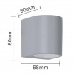 Applique da parete cilindro luce verso il basso GU10 design moderno per esterno giardino impermeabile IP65 bianco grigio nero