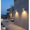 Applique da parete cilindro luce verso il basso GU10 design moderno per esterno giardino impermeabile IP65 bianco grigio nero