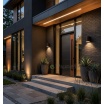 Applique da parete cilindro luce verso il basso GU10 design moderno per esterno giardino impermeabile IP65 bianco grigio nero