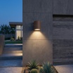 Applique da parete cilindro luce verso il basso GU10 design moderno per esterno giardino impermeabile IP65 bianco grigio nero