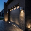 Applique da parete cilindro luce verso il basso GU10 design moderno per esterno giardino impermeabile IP65 bianco grigio nero