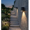 Applique da parete cilindro luce verso il basso GU10 design moderno per esterno giardino impermeabile IP65 bianco grigio nero