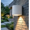 Applique da parete cilindro luce verso il basso GU10 design moderno per esterno giardino impermeabile IP65 bianco grigio nero