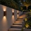 Applique da esterno GU10 rettangolare luce su e giù lampada segnapasso da parete moderna  per giardino balcone