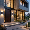 Applique da esterno GU10 rettangolare luce su e giù lampada segnapasso da parete moderna  per giardino balcone