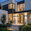 Applique da esterno GU10 rettangolare luce su e giù lampada segnapasso da parete moderna  per giardino balcone