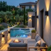 Applique da esterno GU10 rettangolare luce su e giù lampada segnapasso da parete moderna  per giardino balcone