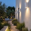Applique da esterno GU10 rettangolare luce su e giù lampada segnapasso da parete moderna  per giardino balcone