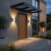 Applique da esterno GU10 rettangolare luce su e giù lampada segnapasso da parete moderna  per giardino balcone
