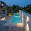 Applique da esterno GU10 rettangolare luce su e giù lampada segnapasso da parete moderna  per giardino balcone