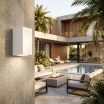 Applique da esterno GU10 rettangolare luce su e giù lampada segnapasso da parete moderna  per giardino balcone
