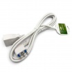 Prolunga elettrico 3 5mt con spina piatta presa bipasso 10 16A 250V cavo bianco lineare 3G1