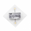 Applique da parete led 10w doppia luce quadrato bianco design moderno per interno geometrico comodino