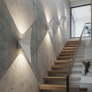 Applique da parete led 10w doppia luce quadrato bianco design moderno per interno geometrico comodino