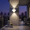Applique da parete led 10w doppia luce quadrato bianco design moderno per interno geometrico comodino