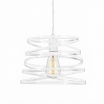 Lampadario a sospensione moderno in metallo attaco E27 design spirale lampada a gabbia nero bianco tortora sabbia