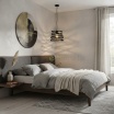 Lampadario a sospensione moderno in metallo attaco E27 design spirale lampada a gabbia nero bianco tortora sabbia