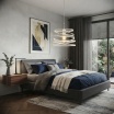 Lampadario a sospensione moderno in metallo attaco E27 design spirale lampada a gabbia nero bianco tortora sabbia