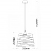 Lampadario a sospensione moderno in metallo attaco E27 design spirale lampada a gabbia nero bianco tortora sabbia