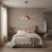 Lampadario a sospesione a campana cupola attacco E27 in metallo design moderno indutry nero bianco tortora sabbia