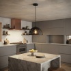 Lampadario a sospesione a campana cupola attacco E27 in metallo design moderno indutry nero bianco tortora sabbia