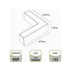 Plafoniera led lineare 40W 120cm collegabile modulabile lampada da soffitto nero luce bianca naturale calda per ufficio casa