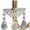 Applique da parete 2 braccia attacco piccolo E14 oro argento classico vetro con cristalli lampada vintage