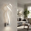 Applique parete spirale LED 18W moderna bianco lampada muro camera luce naturale