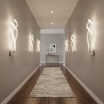 Applique parete spirale LED 18W moderna bianco lampada muro camera luce naturale