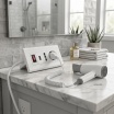 Multipresa da scrivania tavolo presa bipasso schuko USB con interruttore spina 16A ciabatta bianco