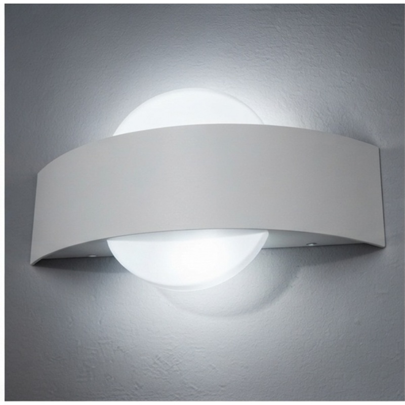 Applique LED da parete 8W con cerchio nero bianco lampada moderno per camera soggiorno bagno