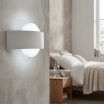 Applique LED da parete 8W con cerchio nero bianco lampada moderno per camera soggiorno bagno