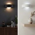 Applique LED da parete 8W con cerchio nero bianco lampada moderno per camera soggiorno bagno