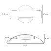 Applique LED da parete 8W con cerchio nero bianco lampada moderno per camera soggiorno bagno
