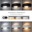 Applique LED da parete 8W con cerchio nero bianco lampada moderno per camera soggiorno bagno