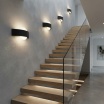 Applique LED da parete 8W con cerchio nero bianco lampada moderno per camera soggiorno bagno