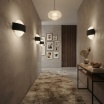 Applique LED da parete 8W con cerchio nero bianco lampada moderno per camera soggiorno bagno