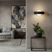 Applique LED da parete 8W con cerchio nero bianco lampada moderno per camera soggiorno bagno