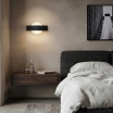 Applique LED da parete 8W con cerchio nero bianco lampada moderno per camera soggiorno bagno