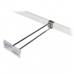10PZ Ganci per barra su cremagliera con cartellino prezzo 35 40 cm acciaio gancio esposizione arredo negozio